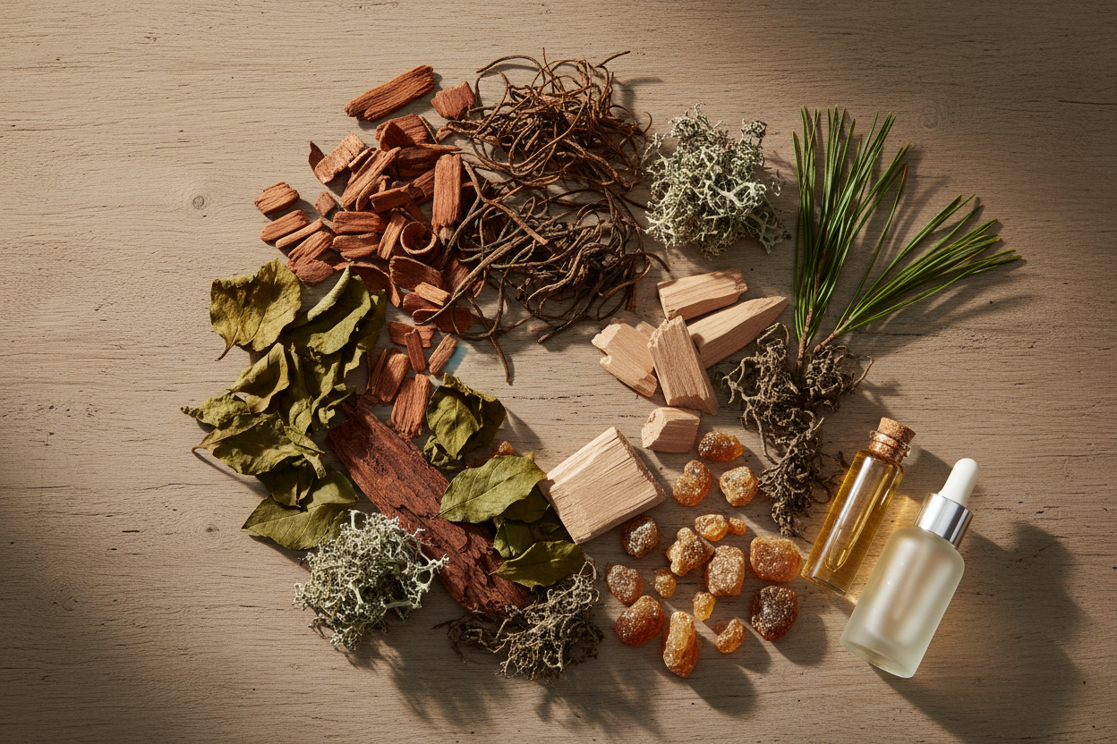 Ingrédients qui composent un parfum boisé