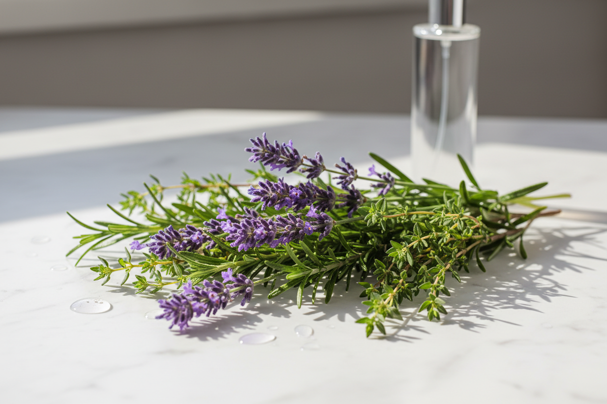 Bouquet aromatique : lavande, romarin, thym