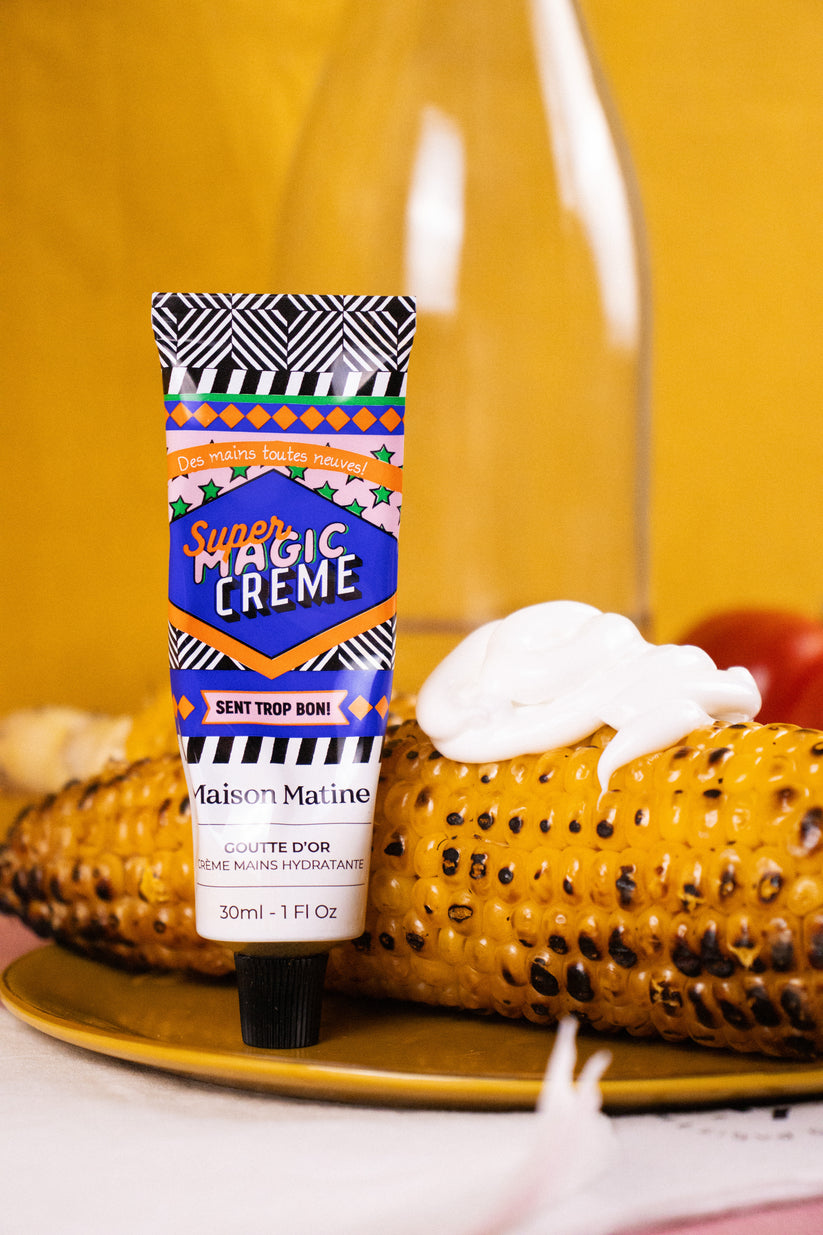 Maison Matine Crème mains 30ml Goutte d'Or, parfum thé gingembre et concombre