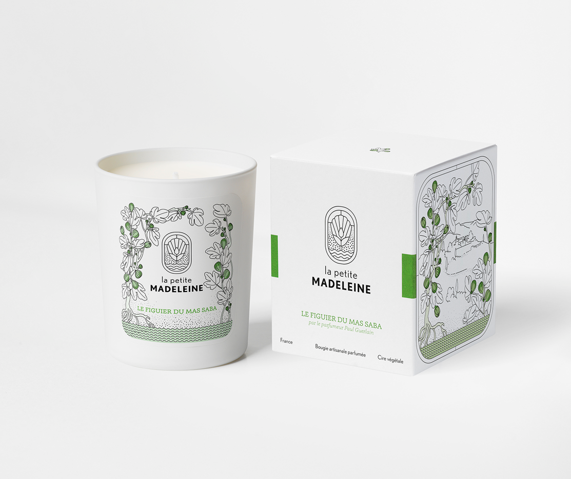 La Petite Madeleine Bougie Parfumée 180g parfum Le Figuier du Mas Saba