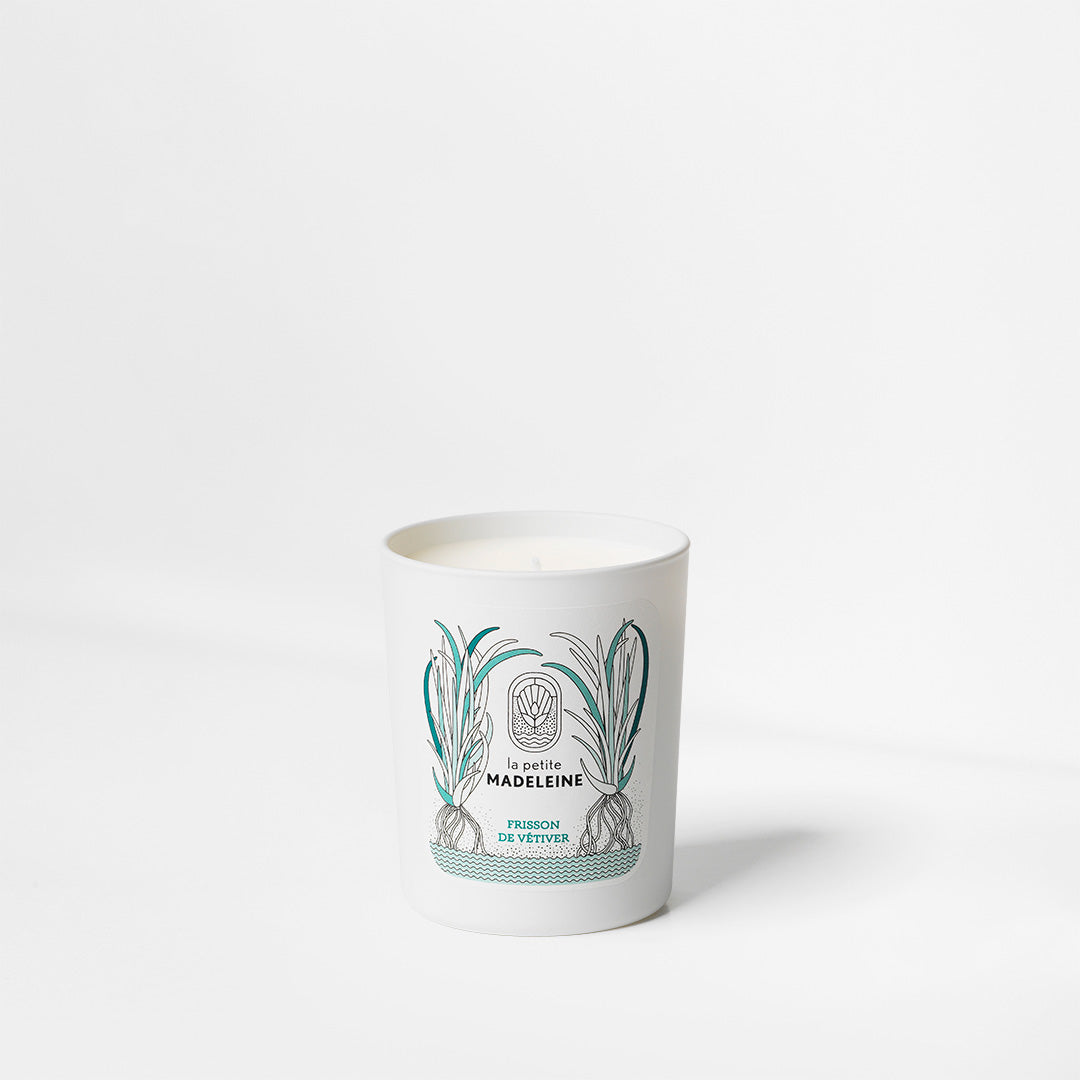 La Petite Madeleine Bougie Parfumée 180g Frisson de Vétiver à base de cire végétale