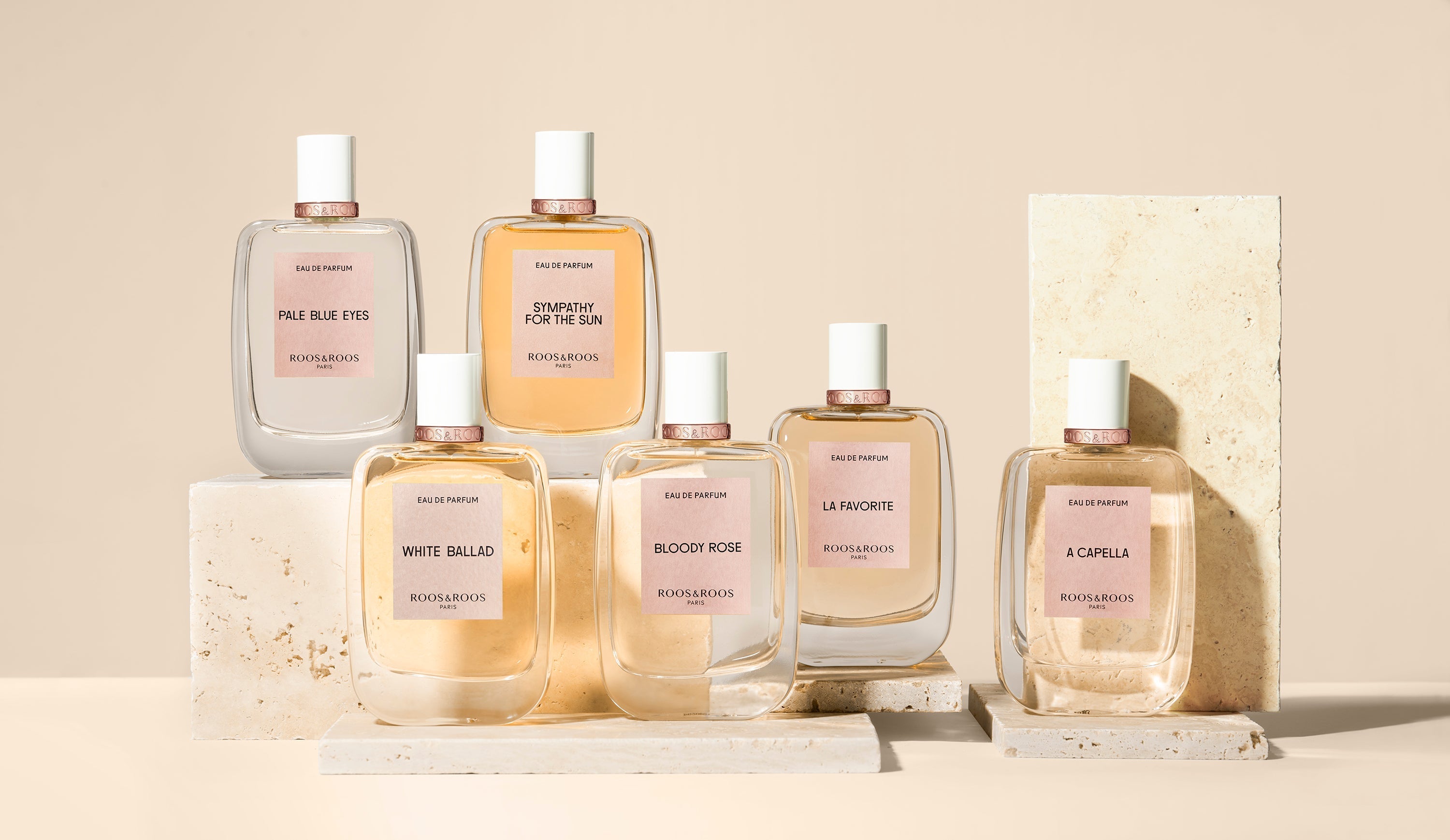 Flacons de parfums de la marque Roos & Roos