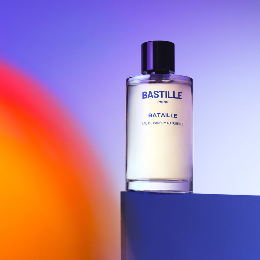 Eau de Parfum Naturelle Bataille de la marque Bastille Paris. Famille olfactive Boisé