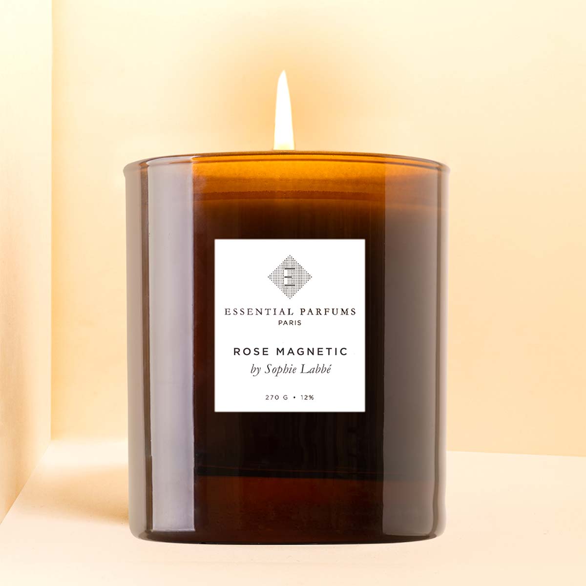 Essential Parfums Bougie parfumée 270g parfum Rose Magnetic